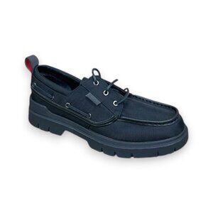 BOSS Ryan Mocc Men's Casual Shoes Black Canvas Moc Toe US 9 MSRP $209